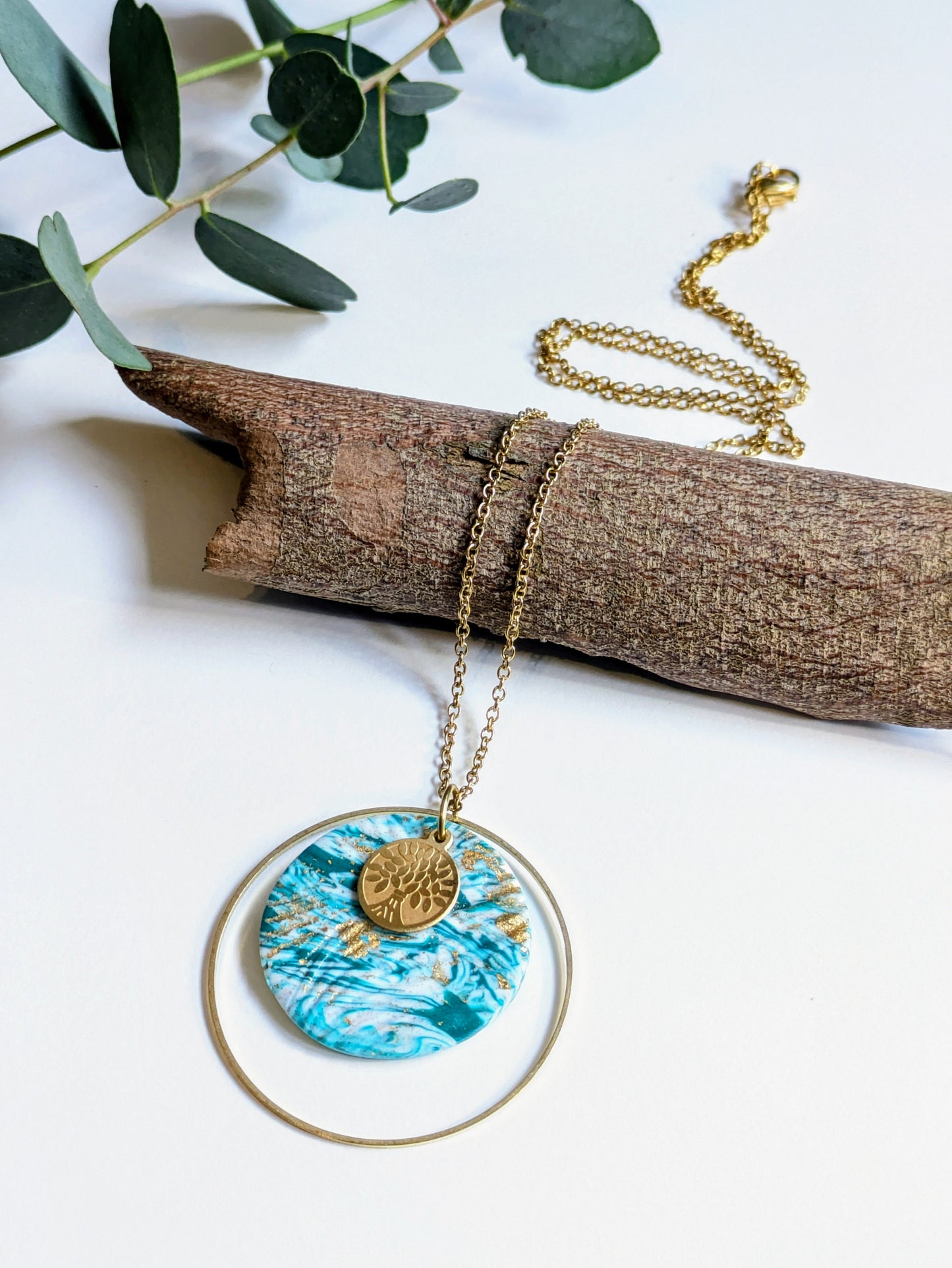 Collier chaîne & pendentif – Modèle Liana Doré (50 cm)