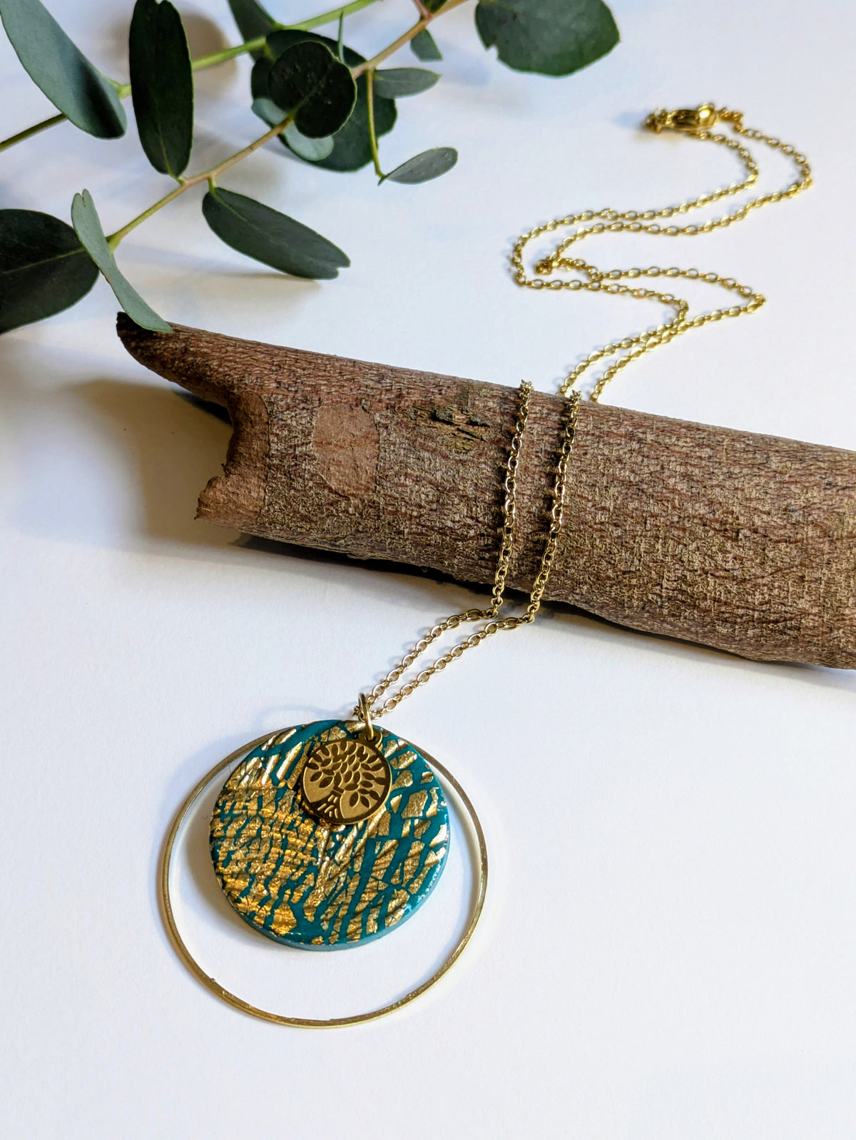 Collier chaîne & pendentif – Modèle Liana Doré (50 cm)