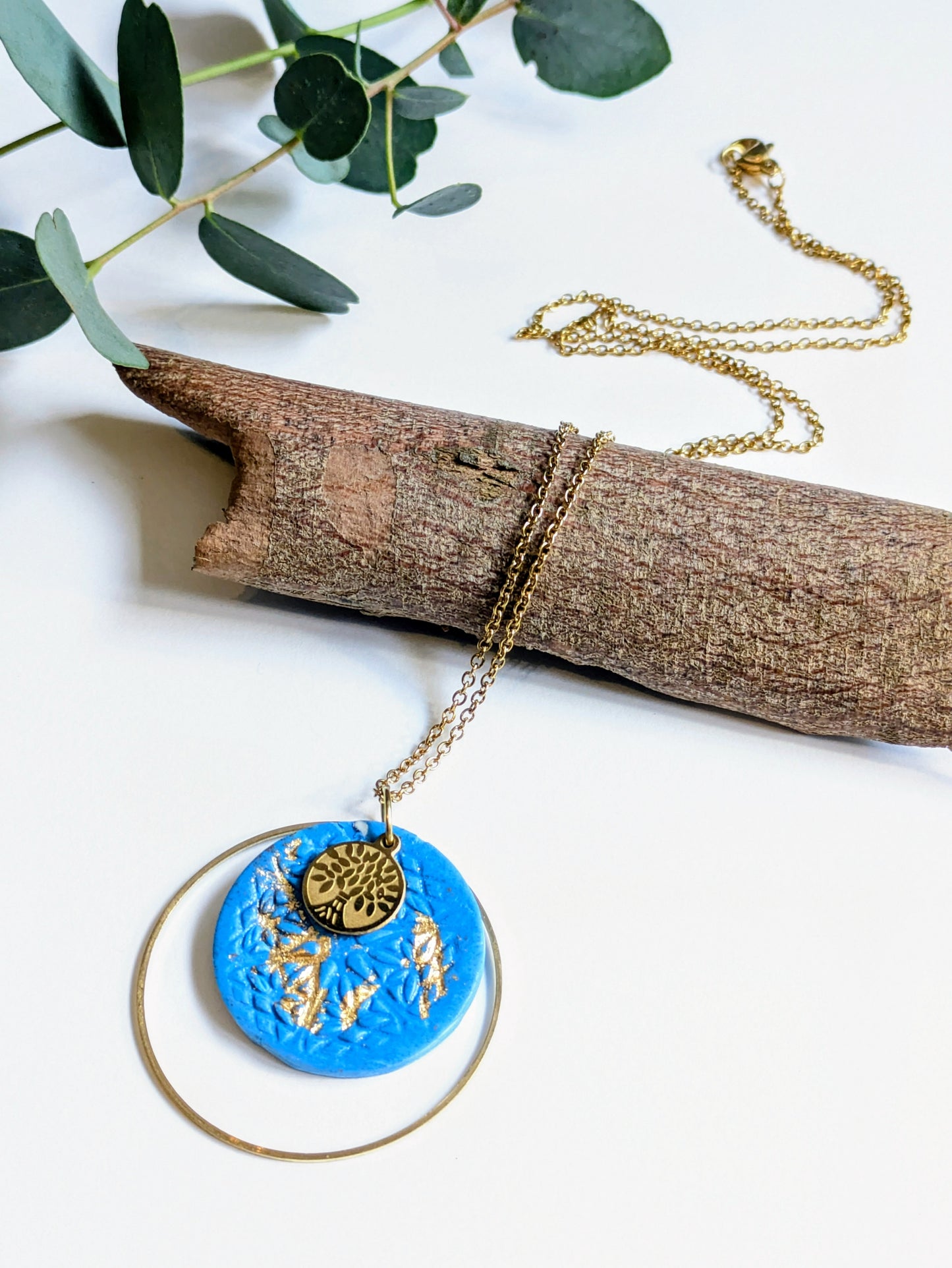 Collier chaîne & pendentif – Modèle Liana Doré (50 cm)